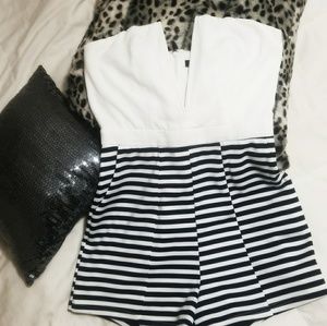 Strapless Striped Depri Romper